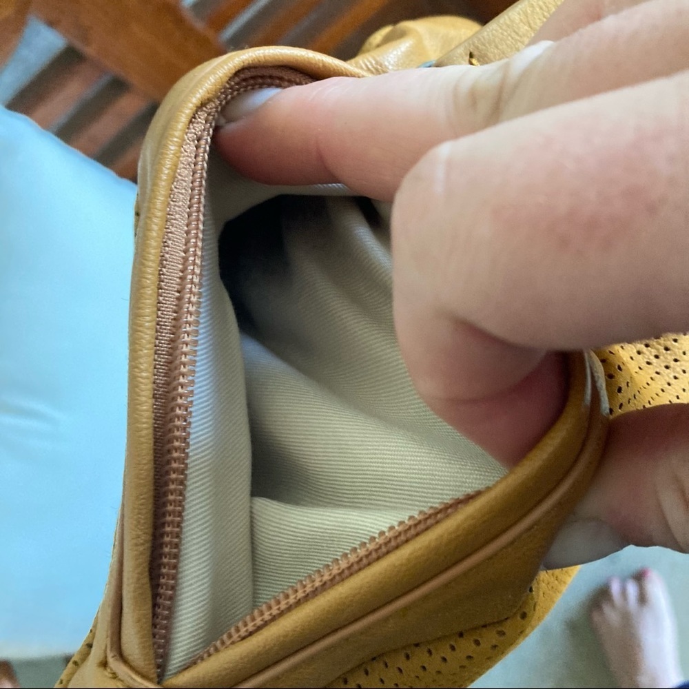 Lucky Brand | Ebon Vachetta Perforated Hobo Purse - Picture 11 of 16